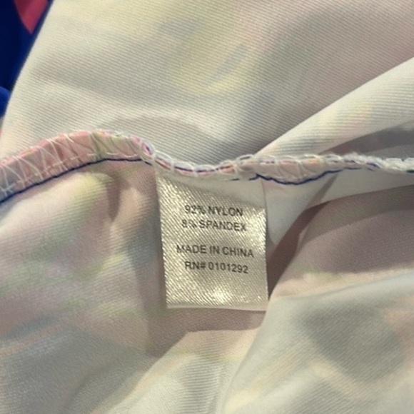 Lulu B Pink Blue Floral Print Short Sleeve V Neck Top Women XL Casual Athletic - Picture 6 of 8